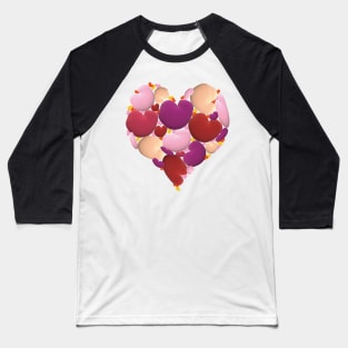 Happy Valentine Day - Marshmallow Love Baseball T-Shirt